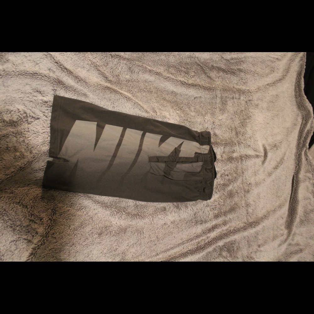 Gray Nike athletic shorts